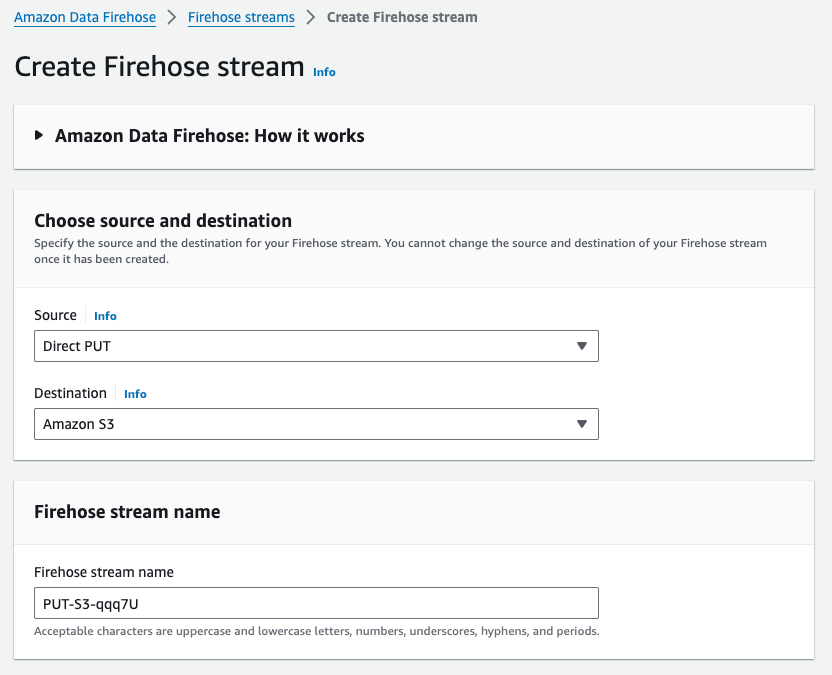 Create Firehose Stream